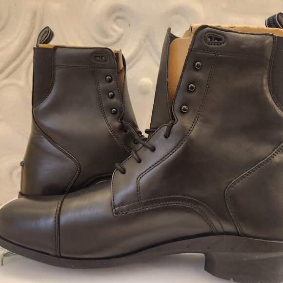 Ariat Black Leather "Heritage" Lace up boots. NWT. Size 13 - Picture 5 of 11